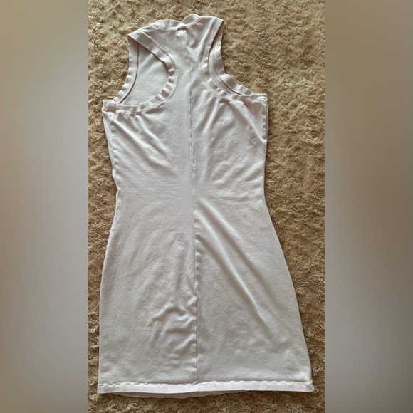 SKIIMS Bodycon Light Pink Sleeveless High Neck Mini Dress Size Small / Petite - Picture 2 of 7